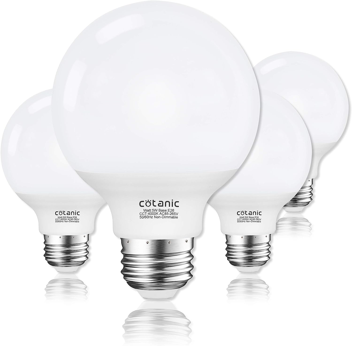 G25 LED Globe Light Bulbs,Cotanic 5W Vanity Light Bulb [...]