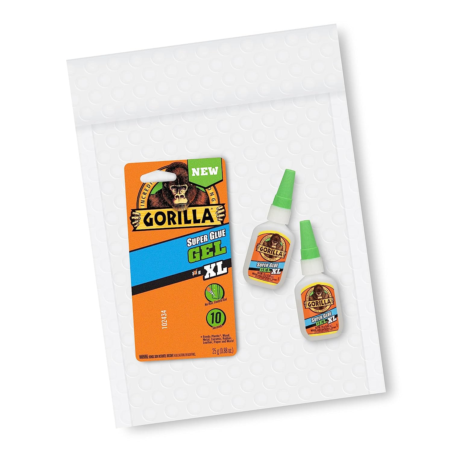 Gorilla Super Glue Gel XL, 25 Gram, Clear, (Pack of 2)