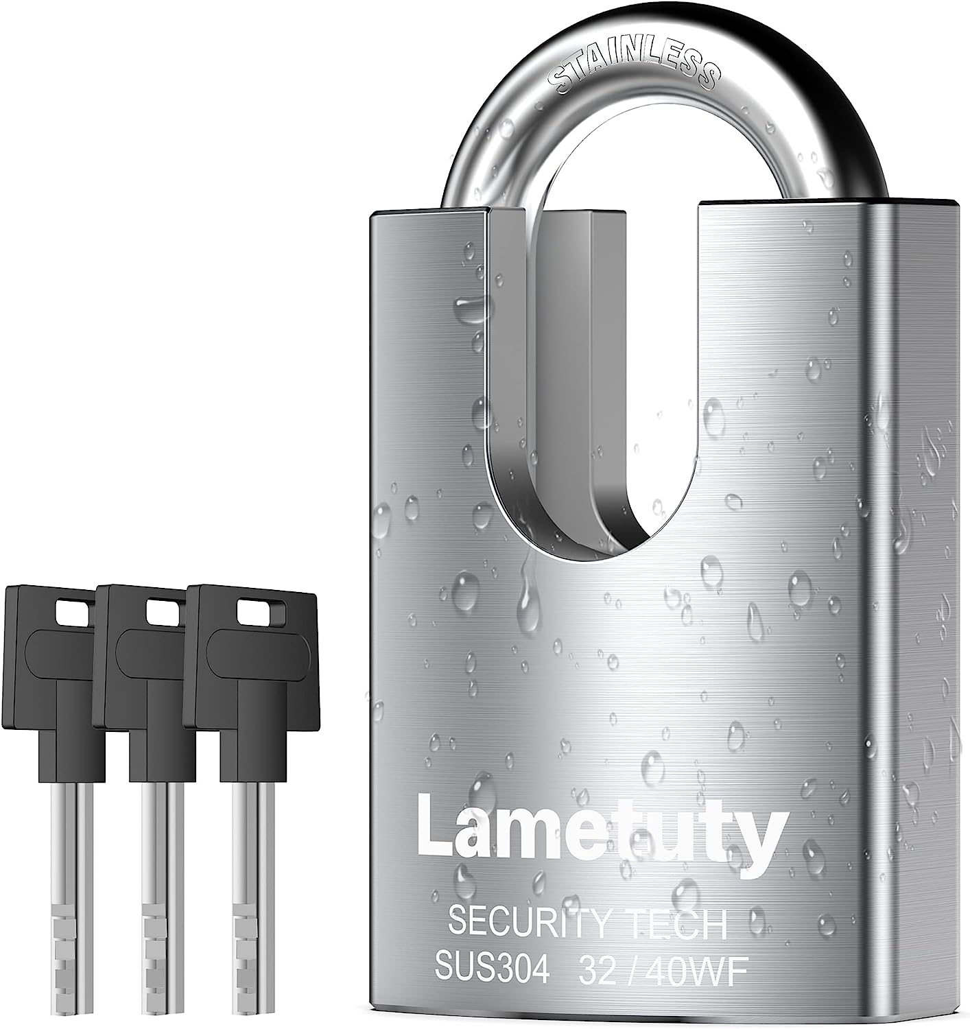 Stainless Steel Keyed Padlock for Outdoor Use, 40mm [...]