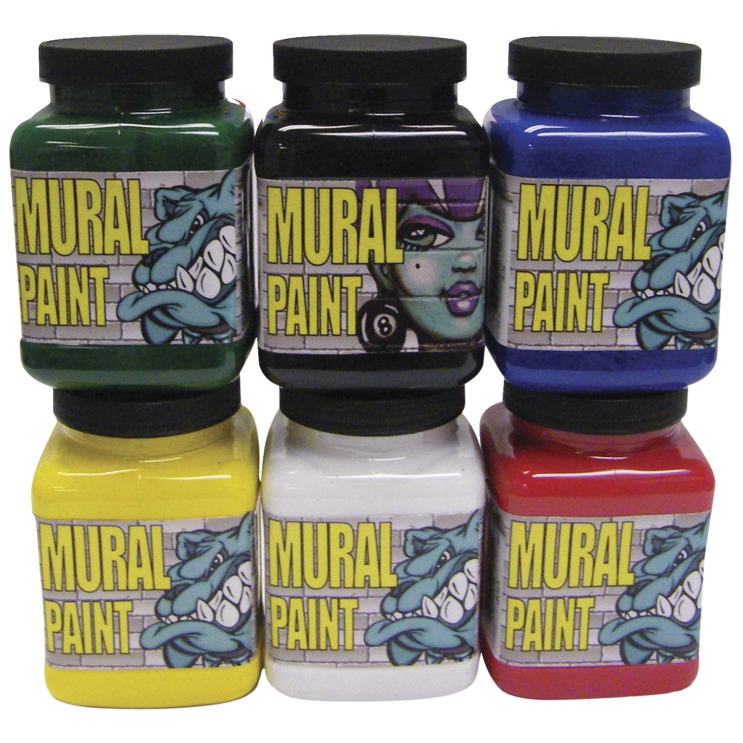 Chroma PAINT MURAL ASSORTED PRIMARY COLORS PINT SET OF 6