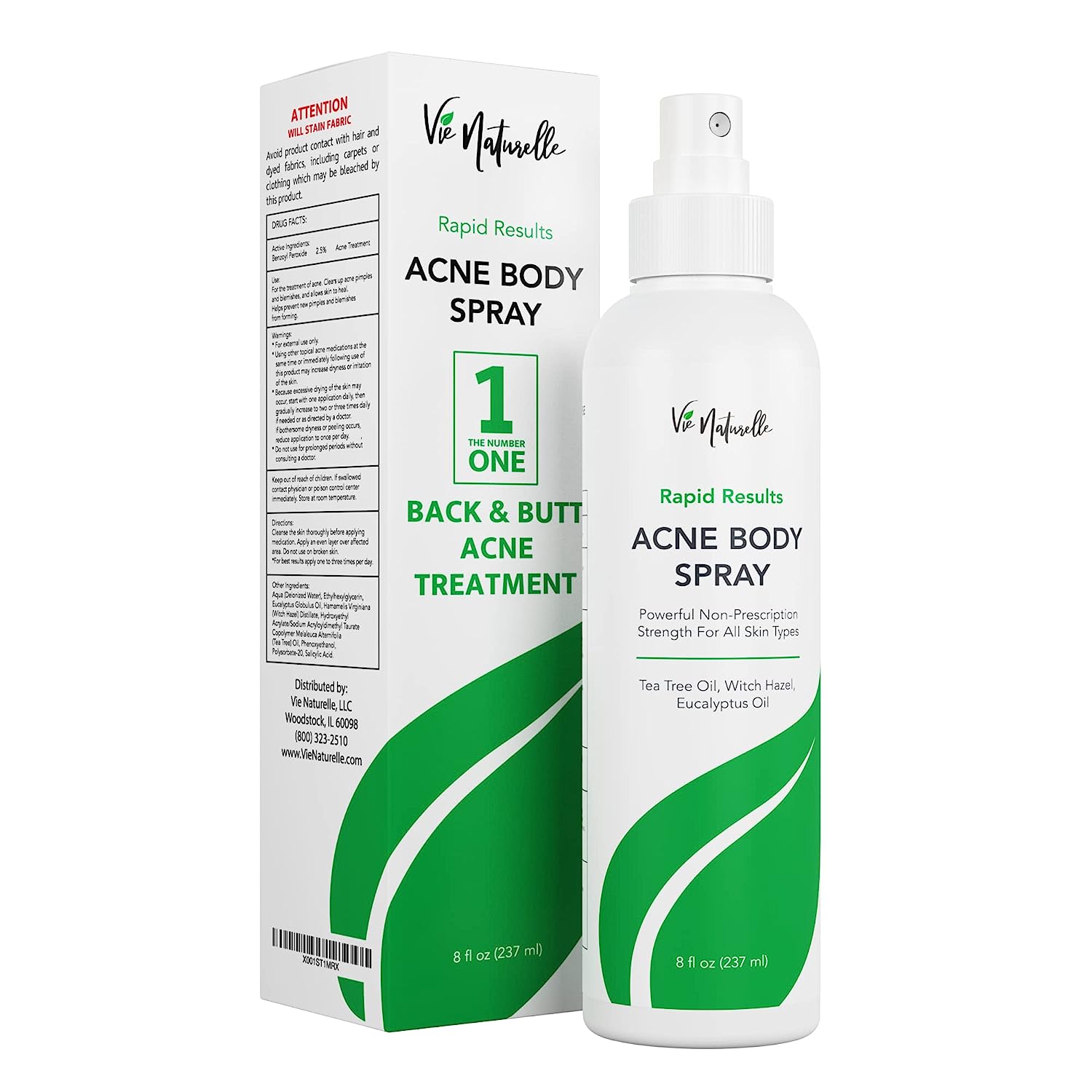 Face, Body Acne Spray with Benzoyl Peroxide - [...]