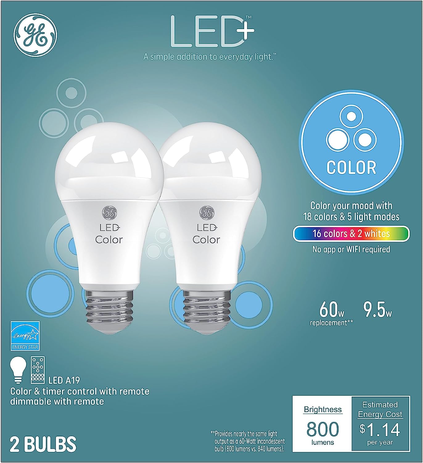 GE Lighting LED+ Color Changing LED Light Bulbs with [...]