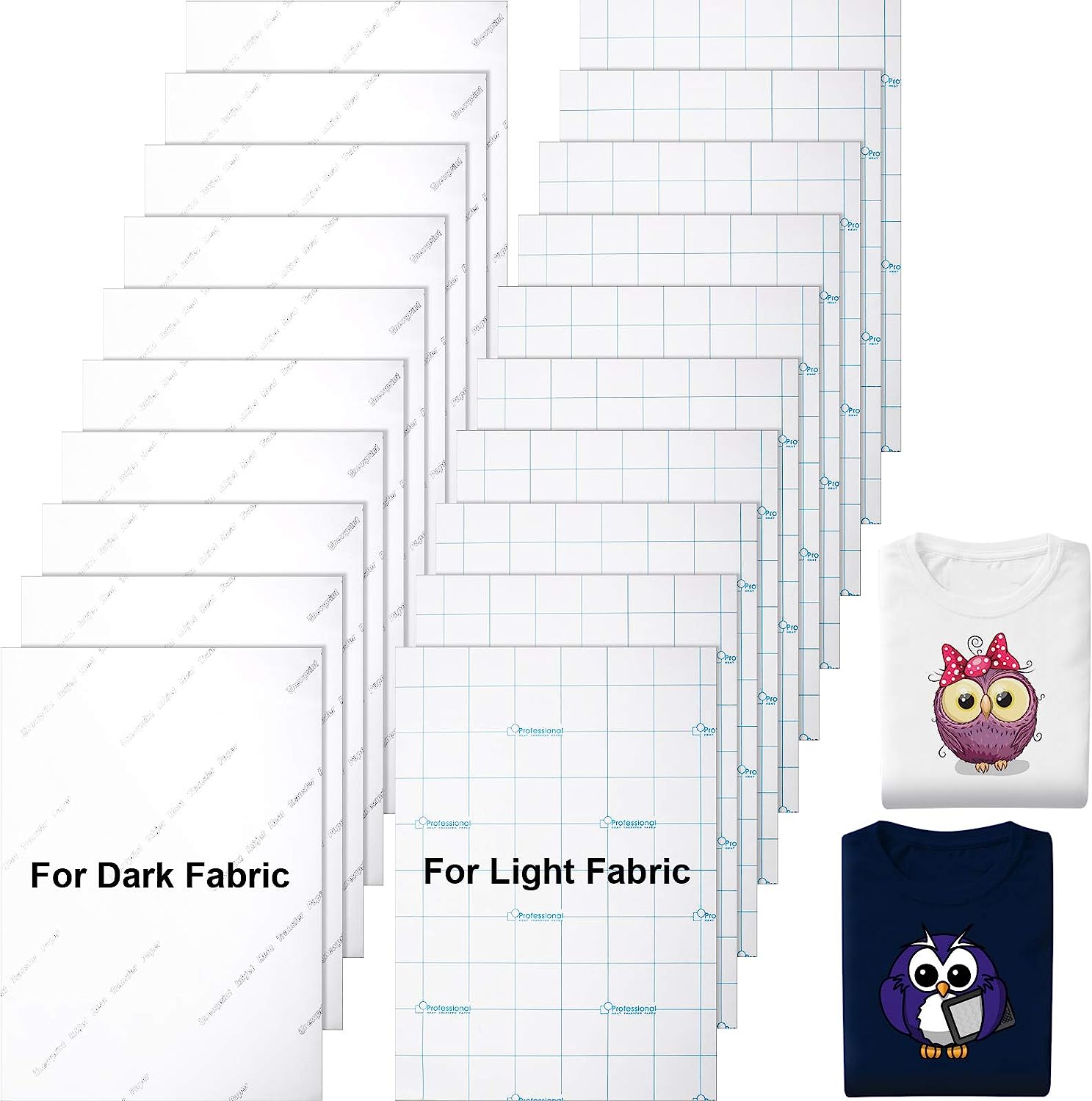 20 Pieces Printable Heat Transfer Paper Fabric [...]