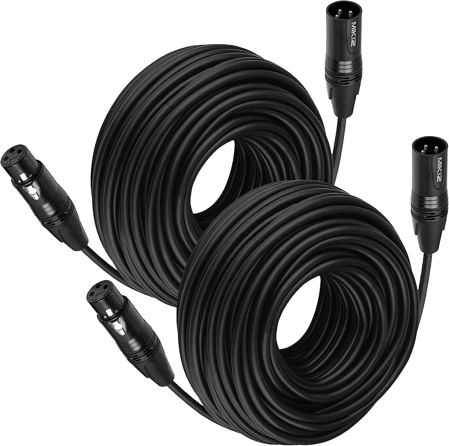 MIKIZ XLR Cables 50 Feet 2 Packs Premium Balanced [...]