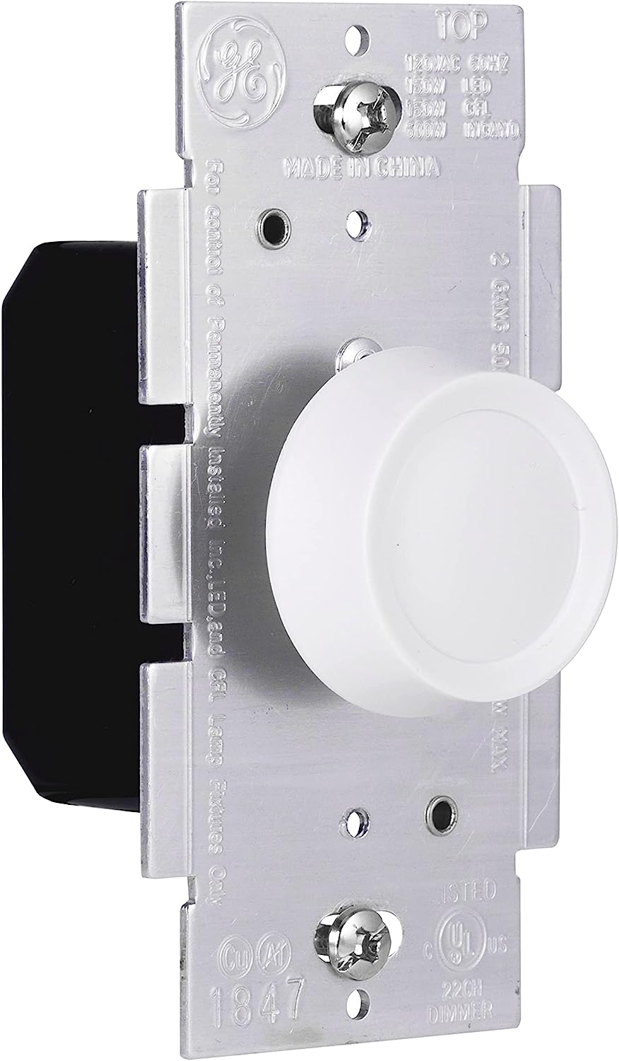 GE Single Pole Rotating Dimmer Switch, Rotate On/Off, [...]