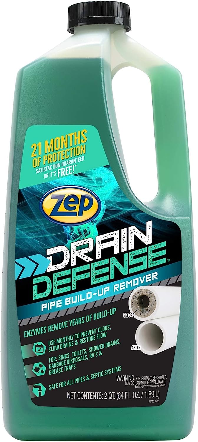 Zep Drain Defense Pipe Build-Up Remover - 64 Ounces - [...]