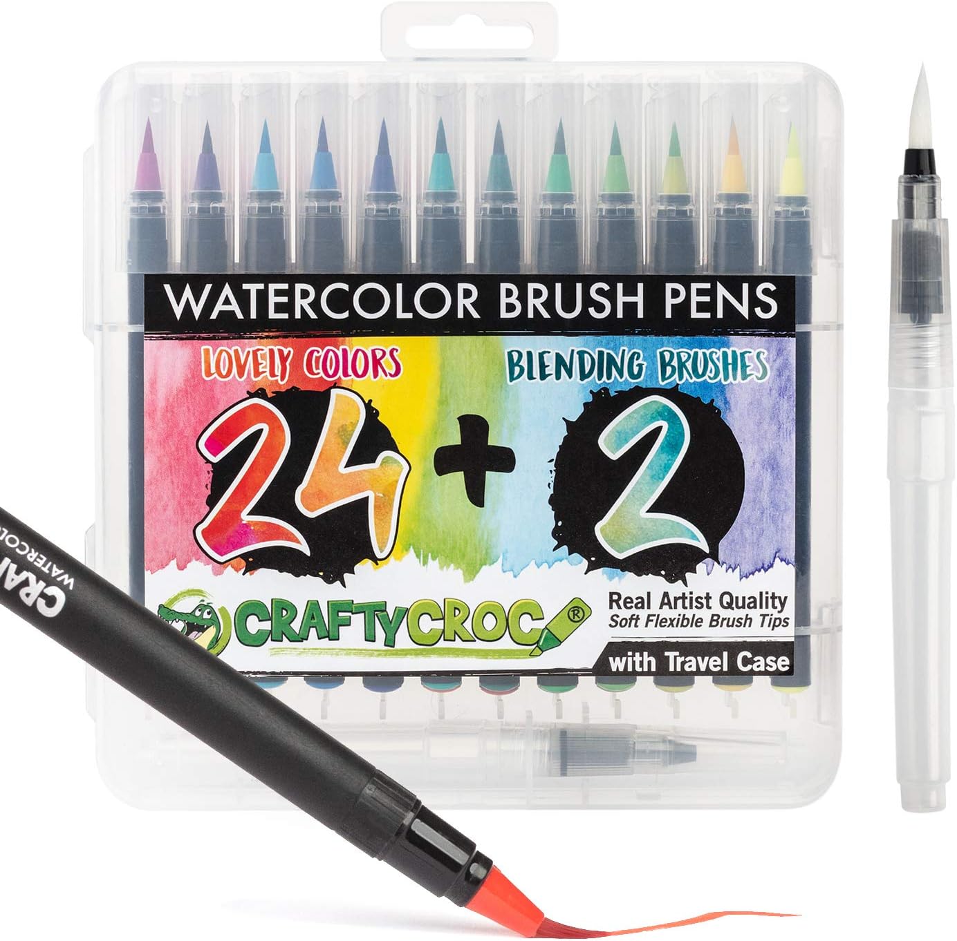 Watercolor Brush Pens Markers - Set of 24 Vibrant [...]