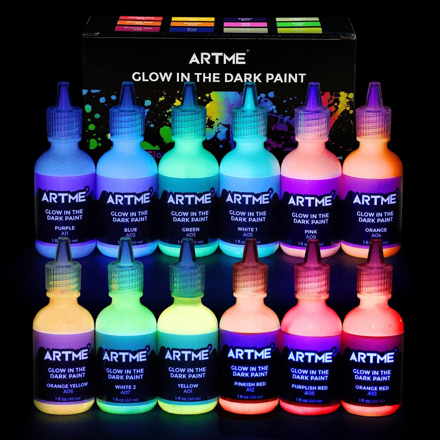 ARTME Glow in The Dark Paint, Glow Paint Set of 12 [...]