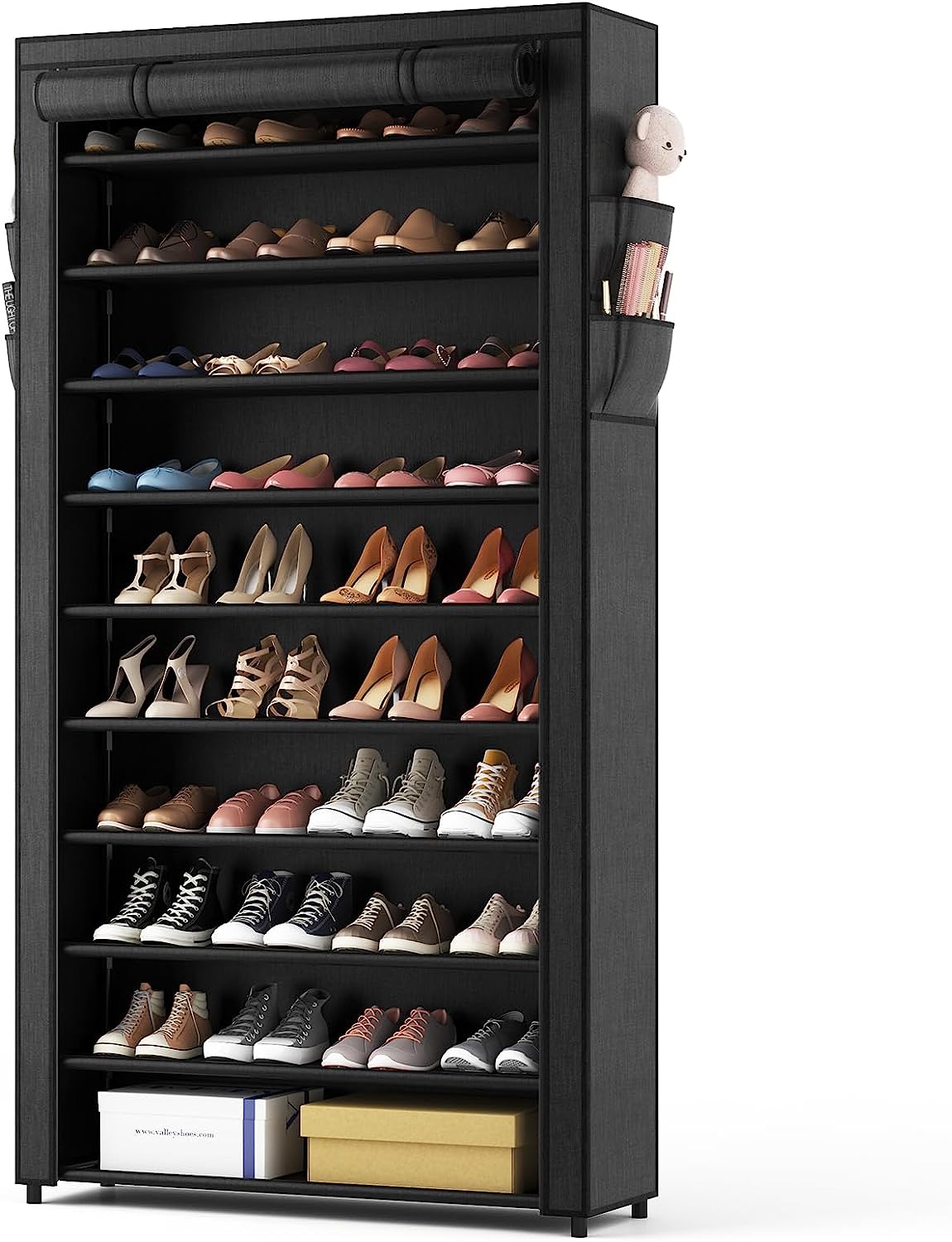 ROJASOP 10 Tier Shoe Rack with Covers,Large Capacity [...]