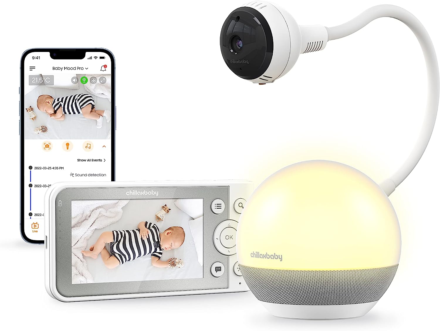CHILLAX BabyMood Pro - 2 in 1 Baby Monitor with Camera [...]