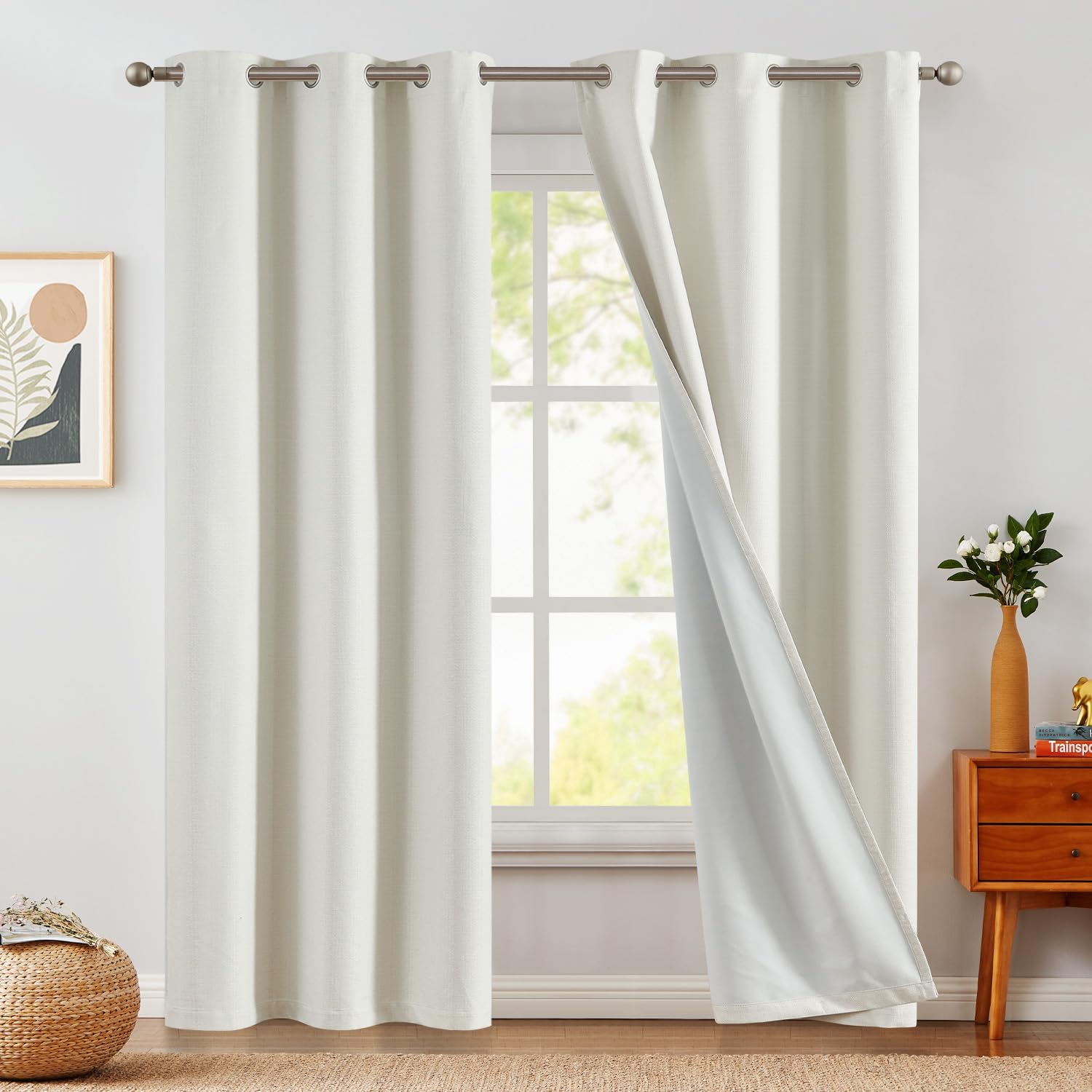jinchan Room Darkening Curtains 84 Inches Long for [...]