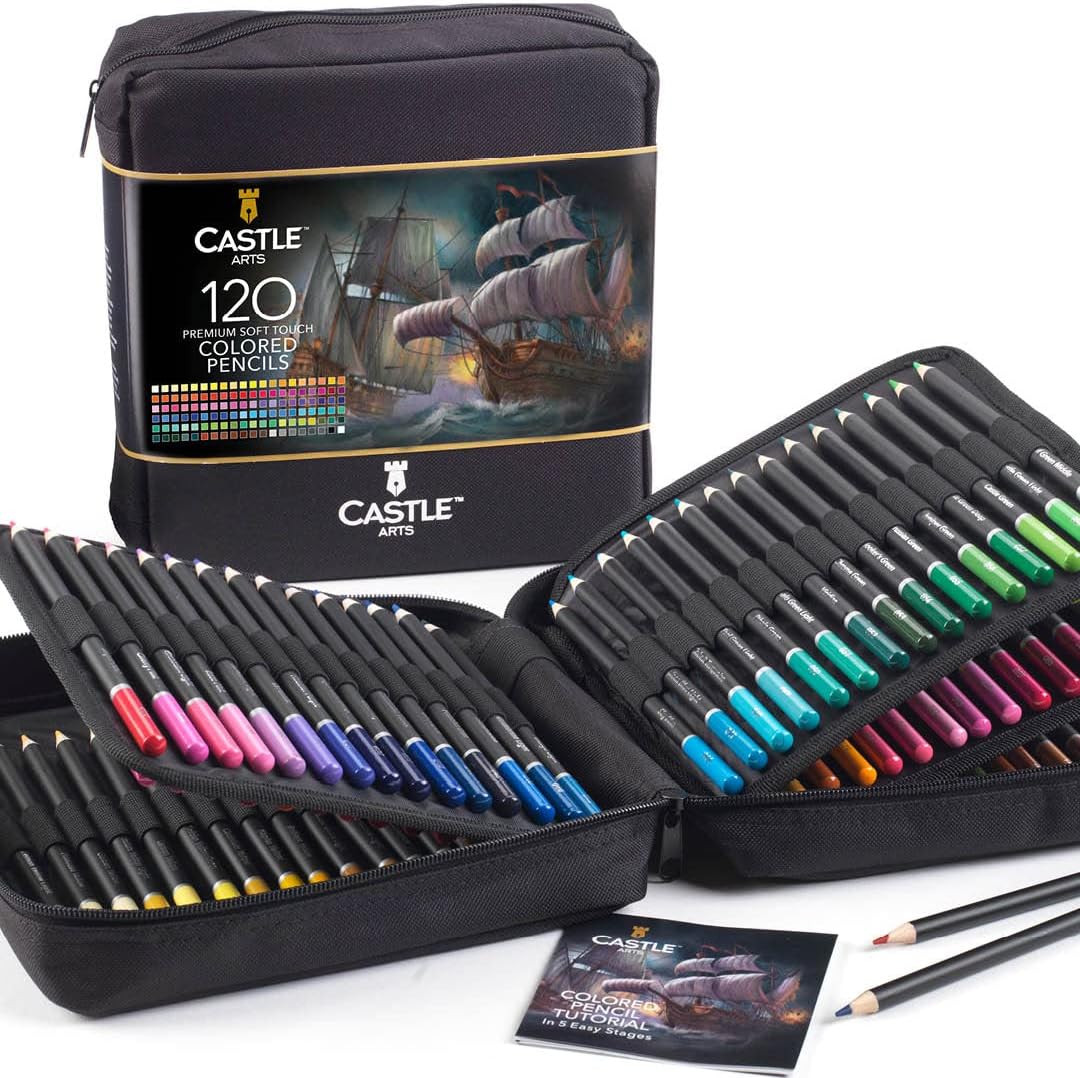 Castle Art Supplies 120 Colored Pencils Zipper-Case [...]