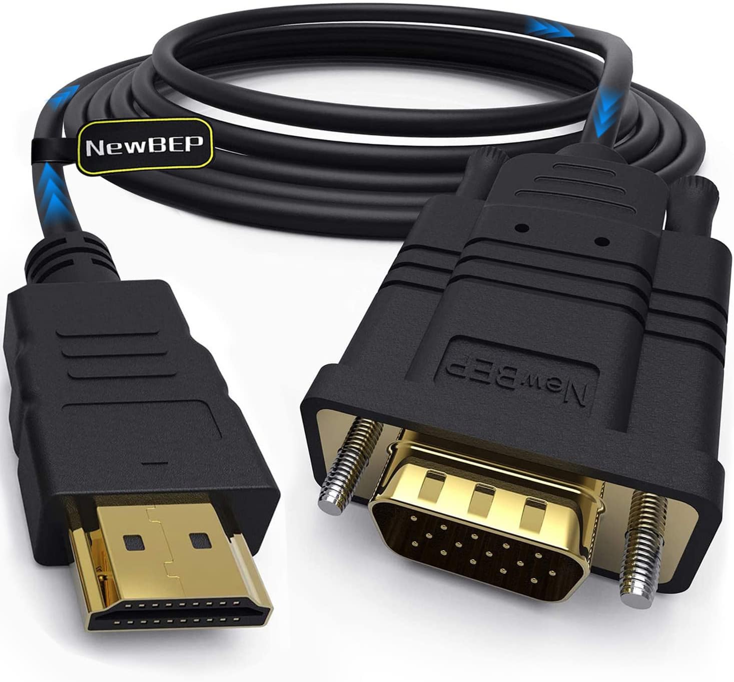 NewBEP HDMI to VGA Adapter Cable, 6ft/1.8m Gold-Plated [...]