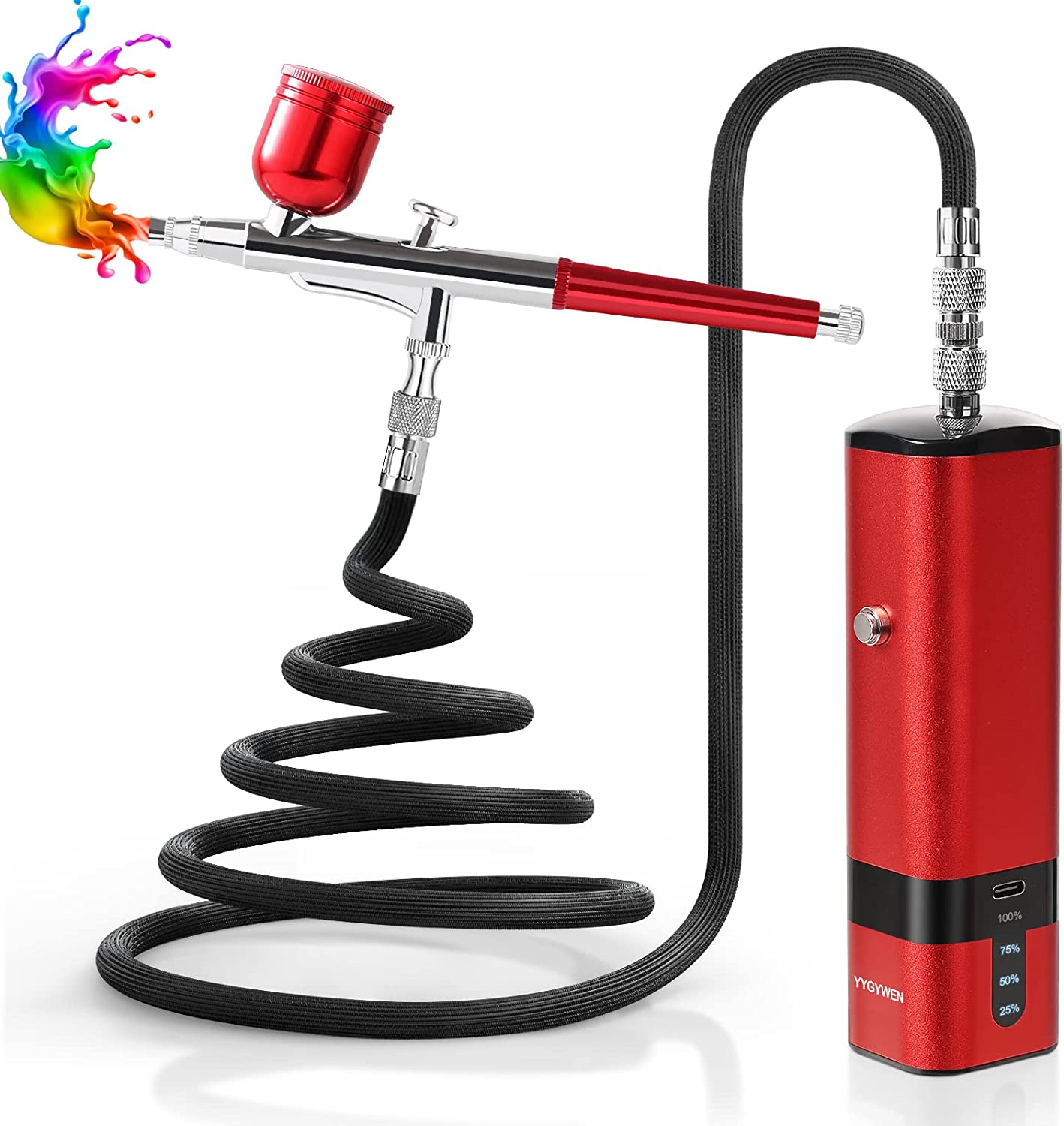 Cordless Airbrush Kit with Compressor, 32PSI Handheld [...]