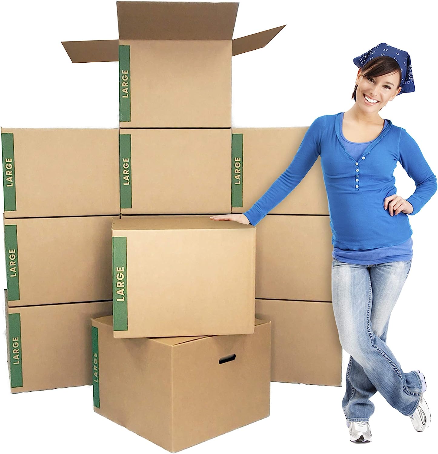 Large Moving Boxes Pack of 12 with Handles– 20