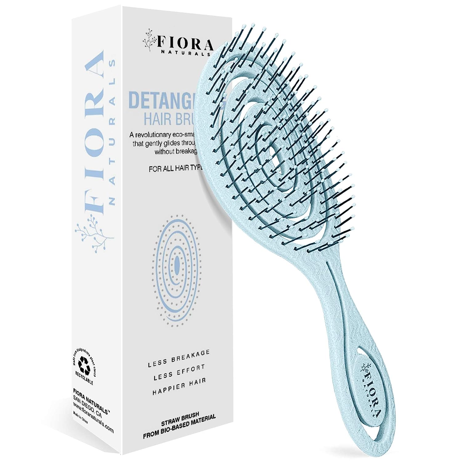 Fiora Naturals Hair Detangling Brush -100% Bio- [...]