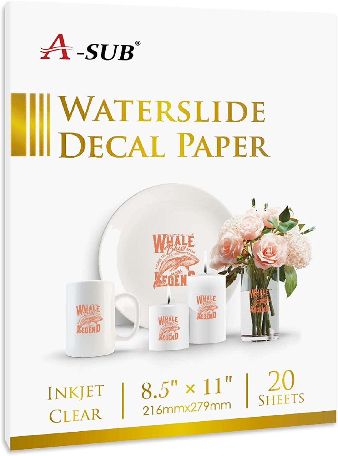 A-SUB Waterslide Decal Paper for Inkjet Printers 20 [...]