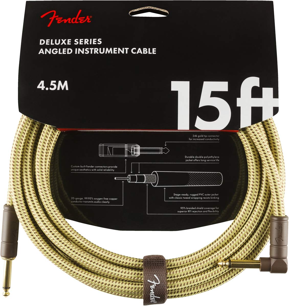 Fender Deluxe Series Instrument Cable, Straight/Angle, [...]