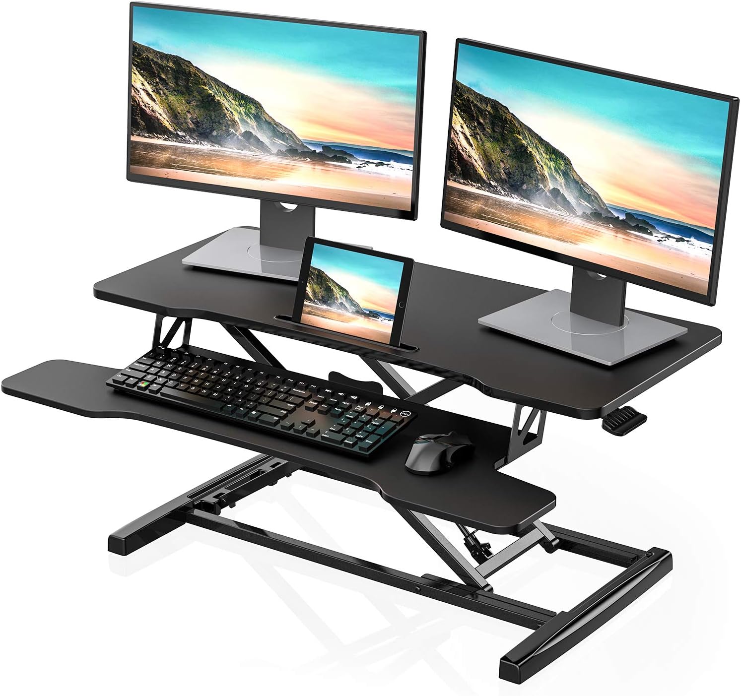 FITUEYES Height Adjustable Standing Desk 36” Wide Sit [...]