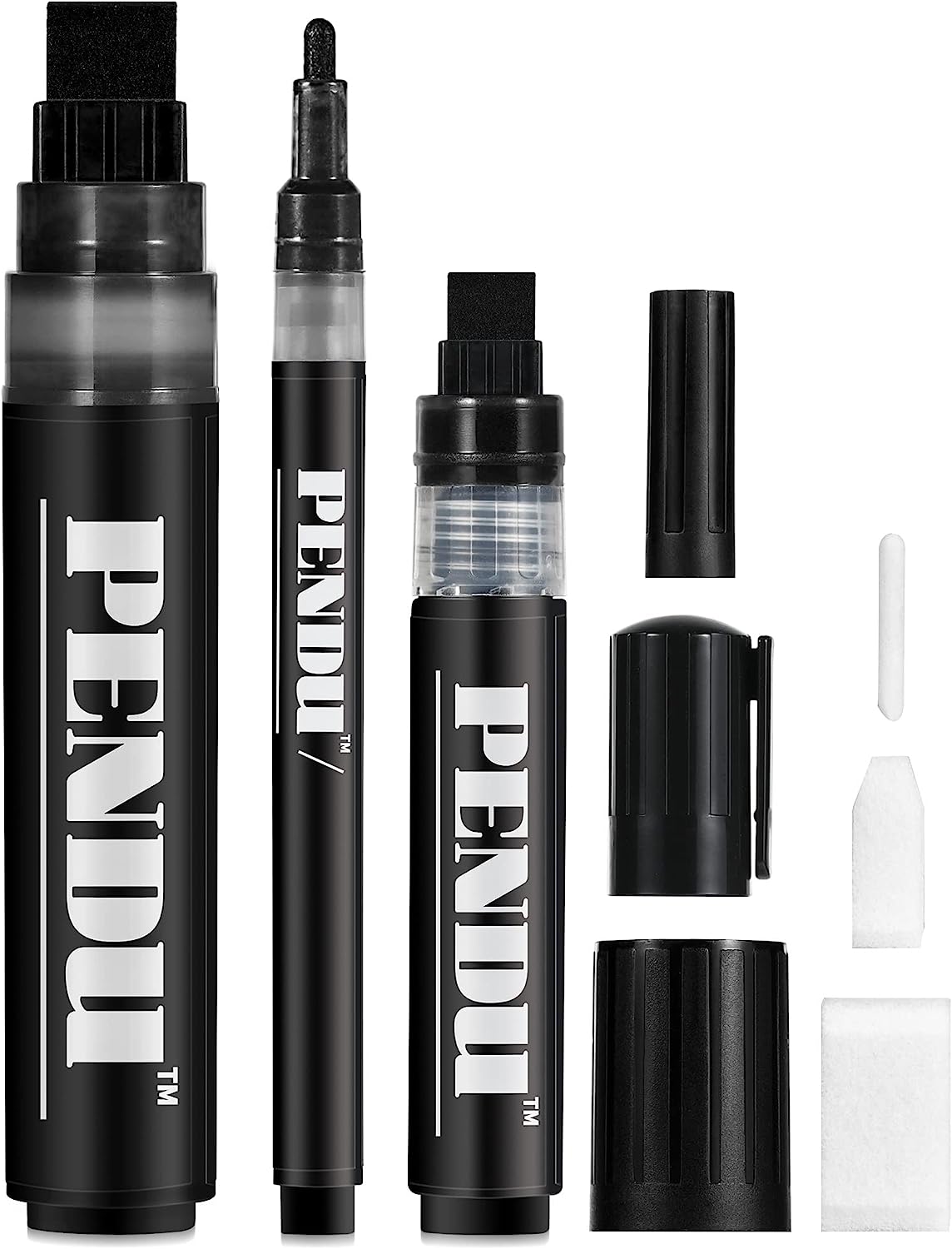 Paint Markers - 3 Pack Black Paint Pens, Permanent Oil [...]