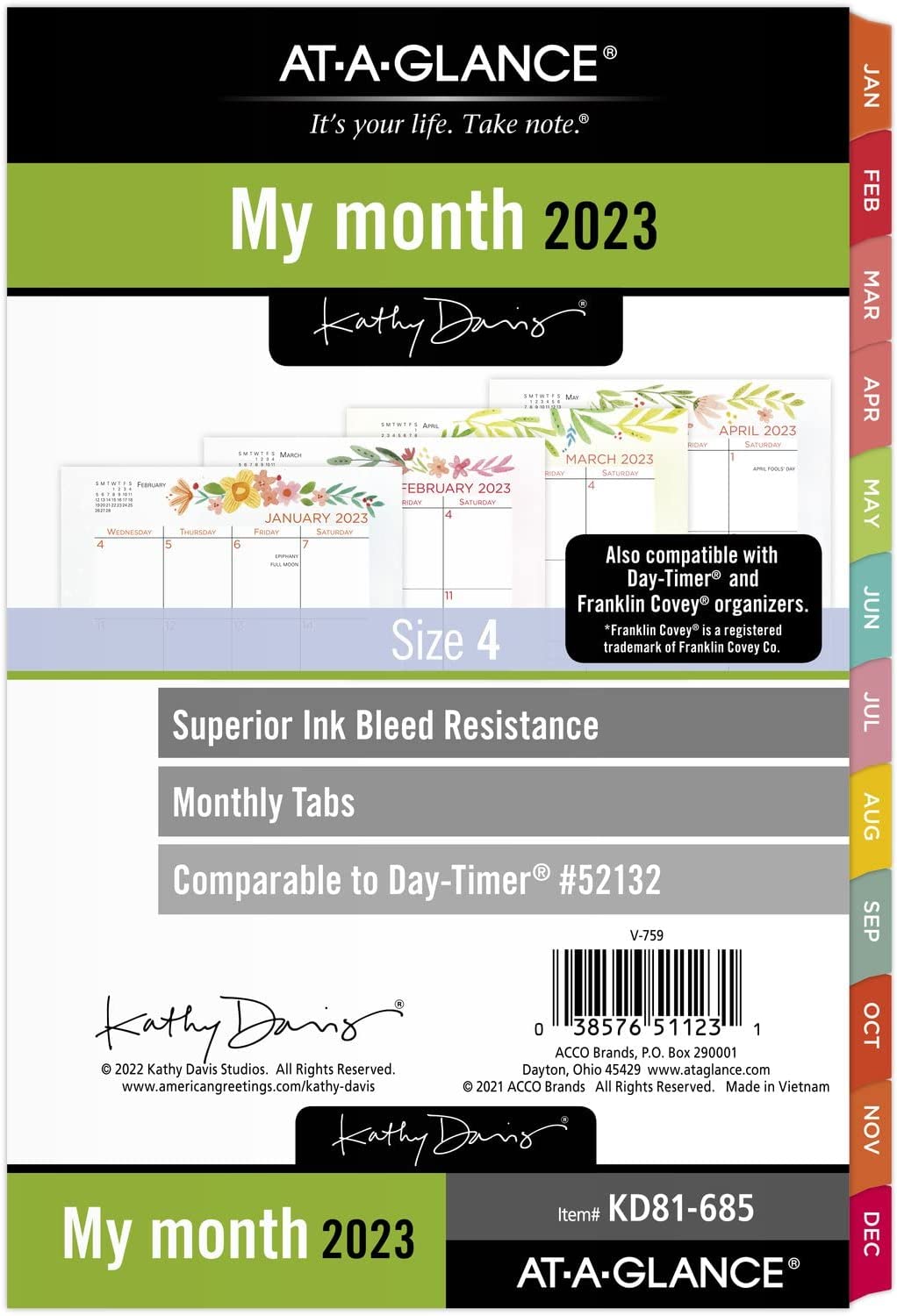 AT-A-GLANCE 2023 Monthly Planner Refill, 52132 Day- [...]