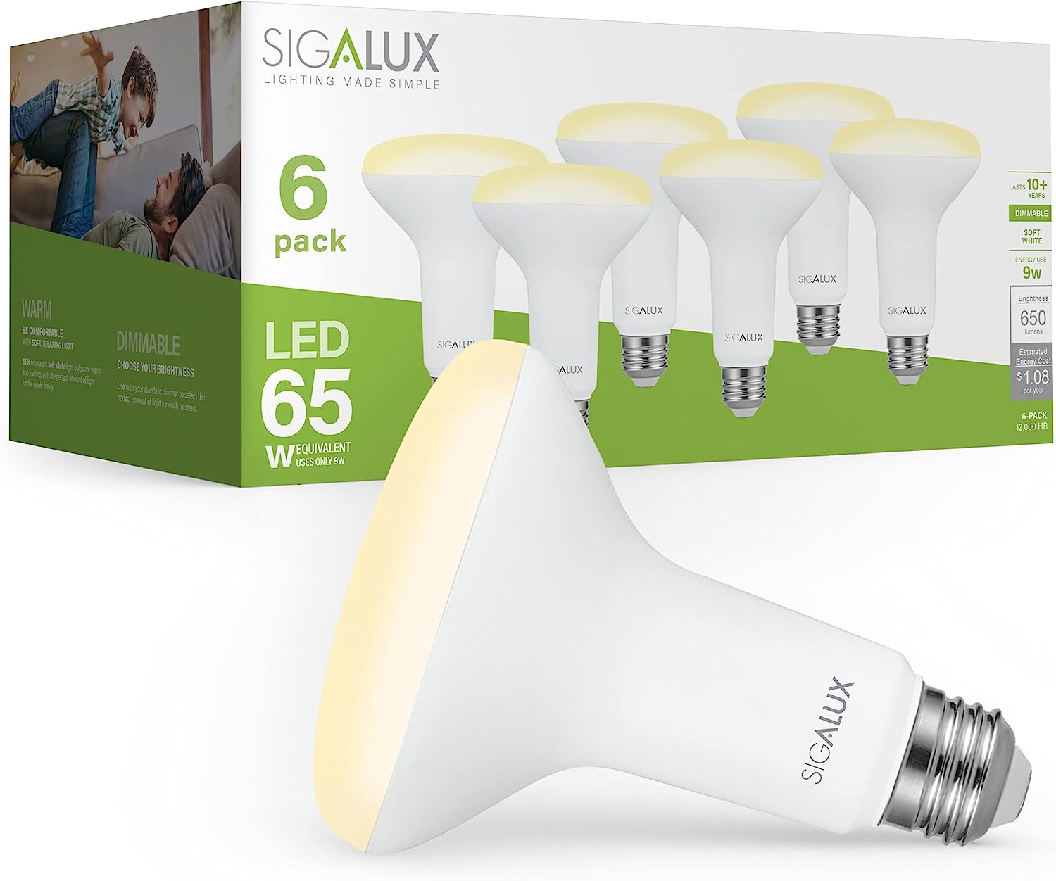 Sigalux LED Flood Lights Indoor, BR30 LED Bulb 65W [...]