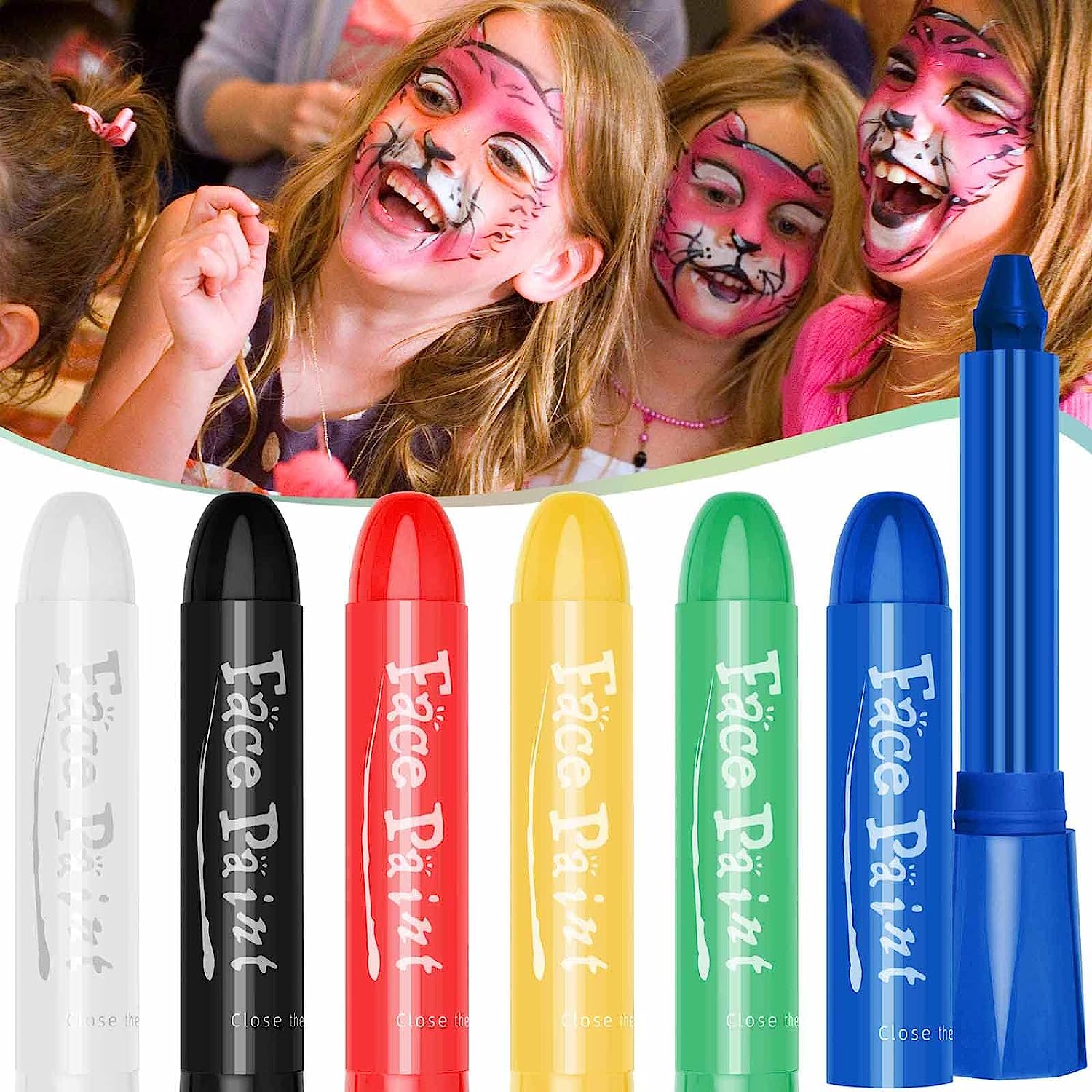 Face Paint Crayons for Kids Body Painting Non-Toxic [...]