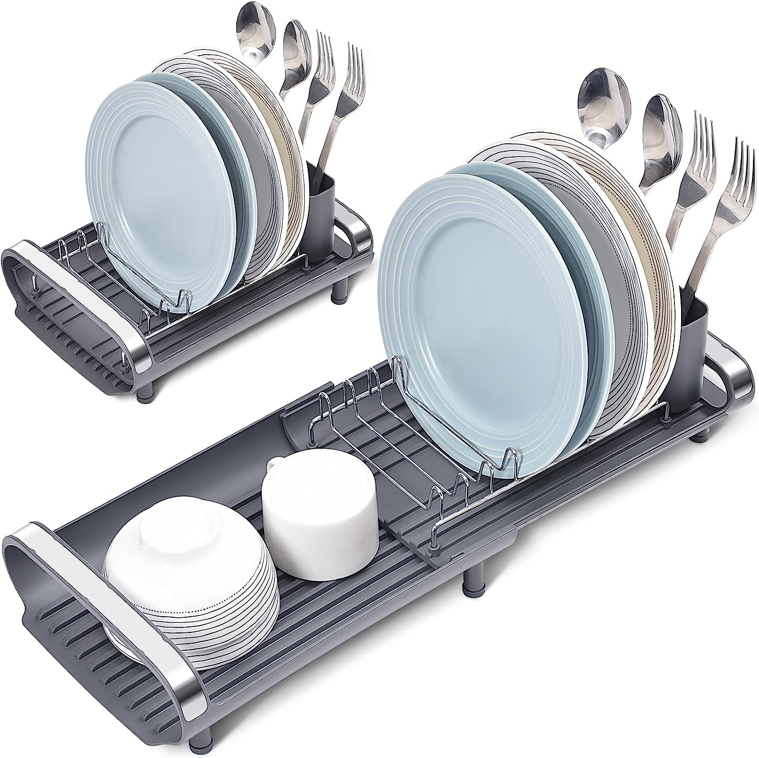 TOOLF Expandable Dish Rack, Compact Drainer, Stainless [...]