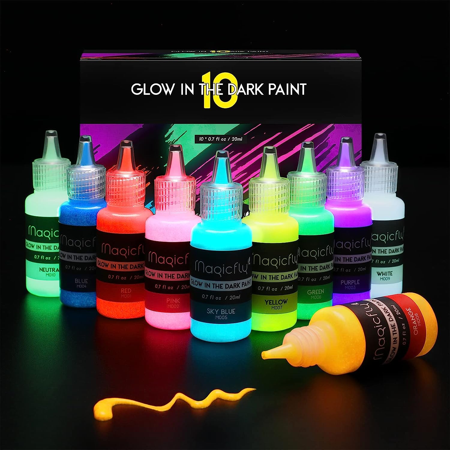 Magicfly Glow in The Dark Paint, 10 Extra Bright [...]