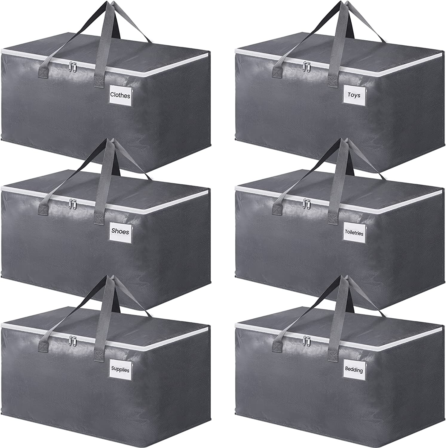 BlissTotes Large Moving Boxes with Zippers & Handles [...]