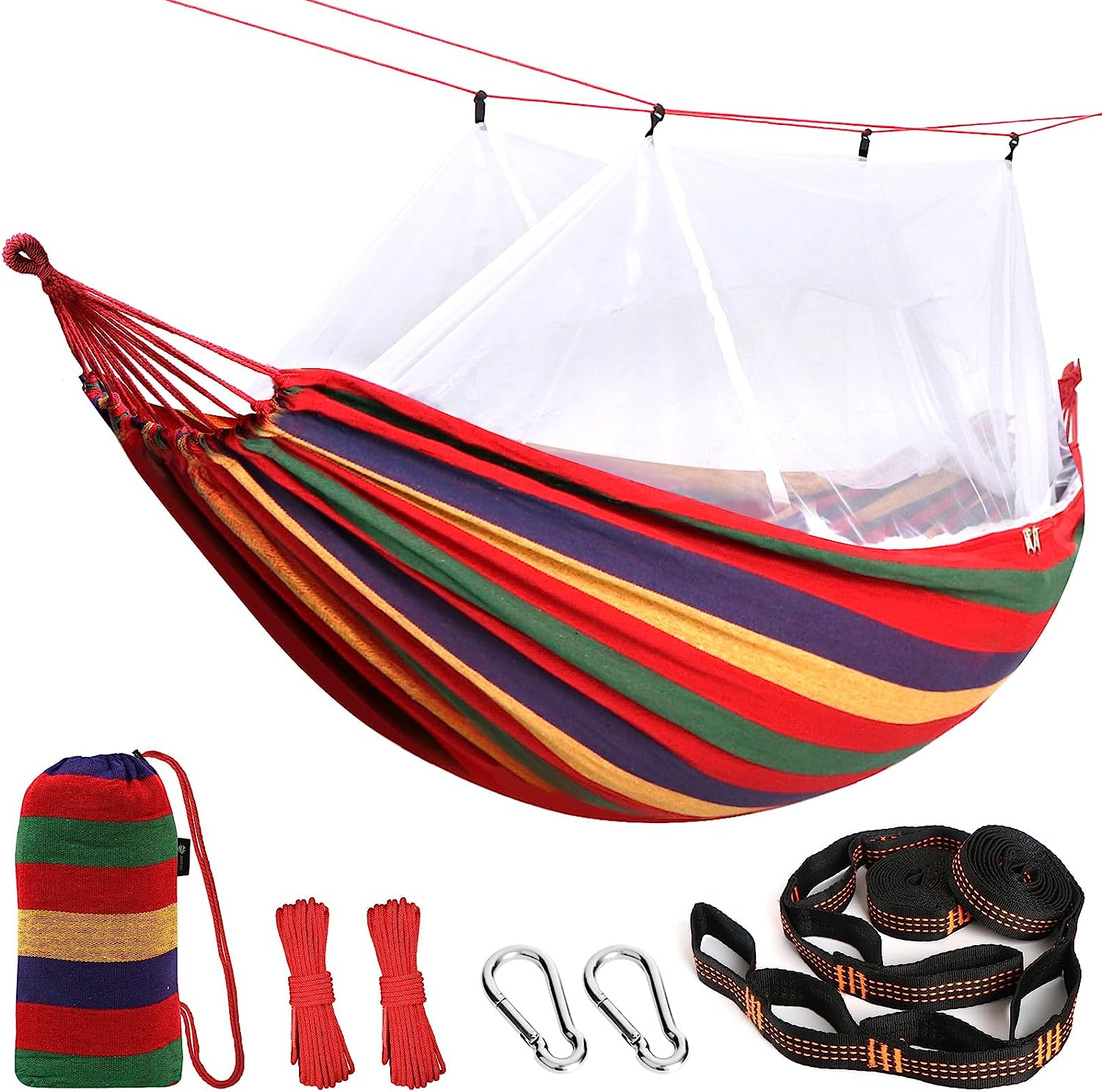Anyoo Camping Cotton Hammock with Mosquito Fabric [...]