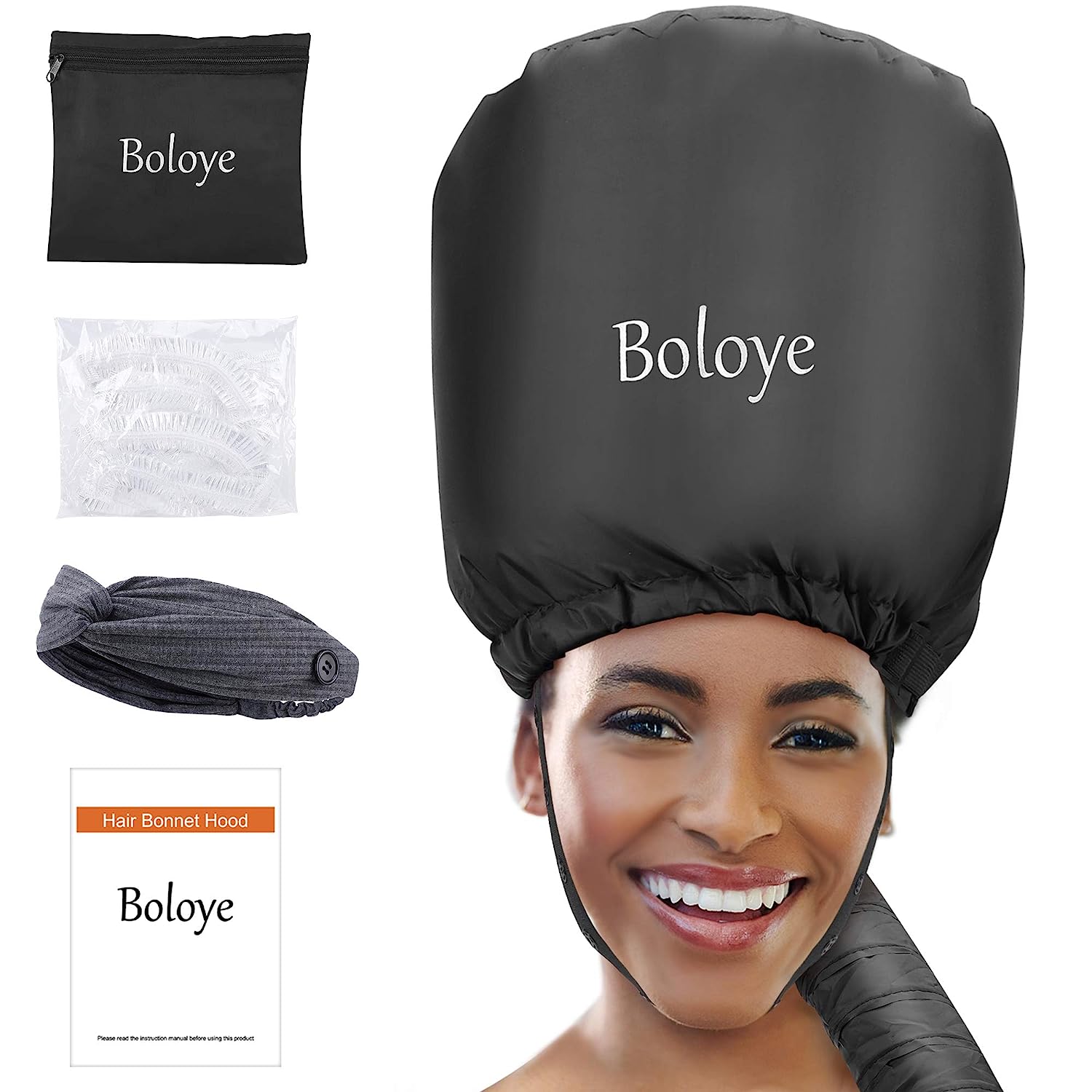 Bonnet Hair Dryer - Boloye Soft Bonnet Hood Hair Dryer [...]