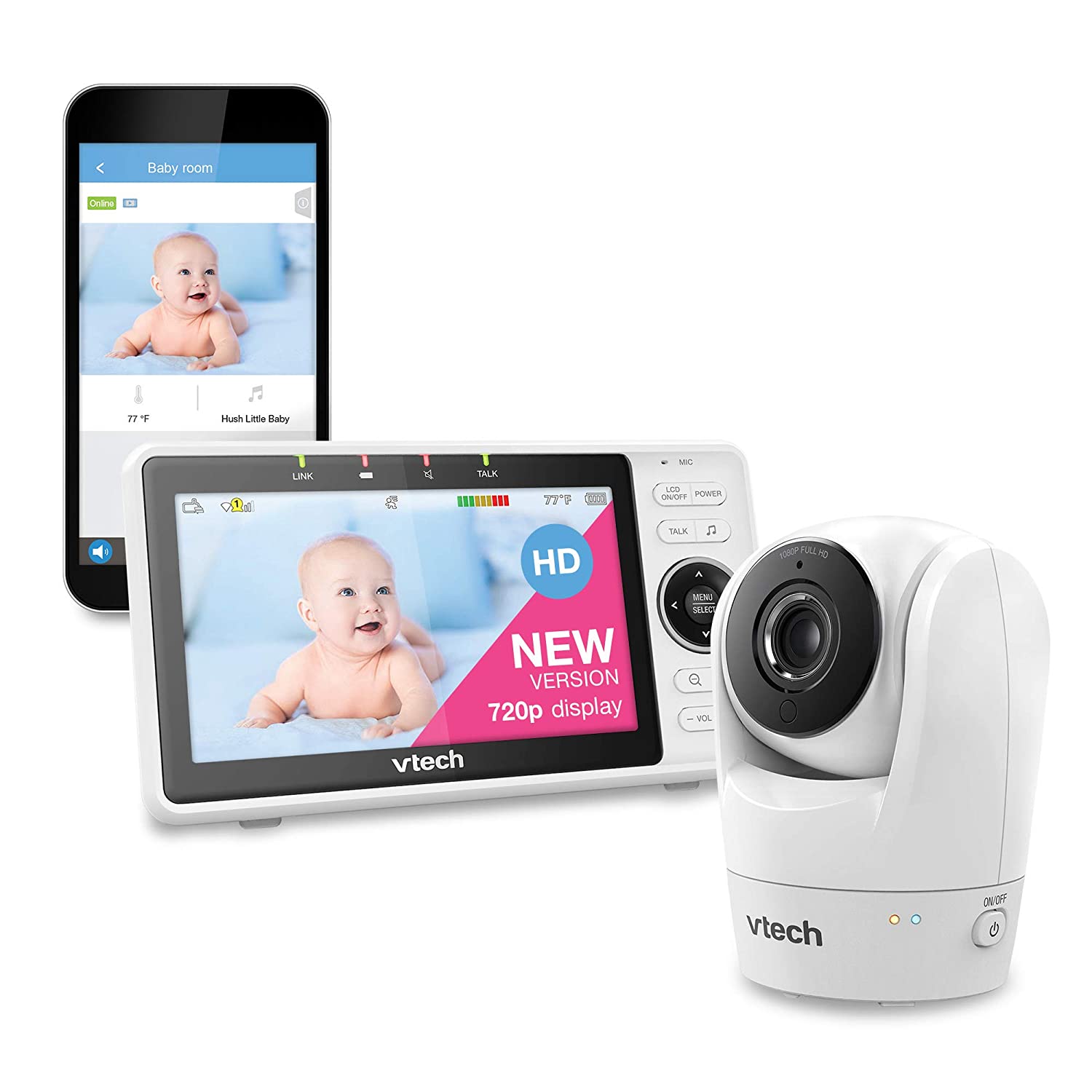 VTech Upgraded Smart WiFi Baby Monitor VM901, 5-inch [...]