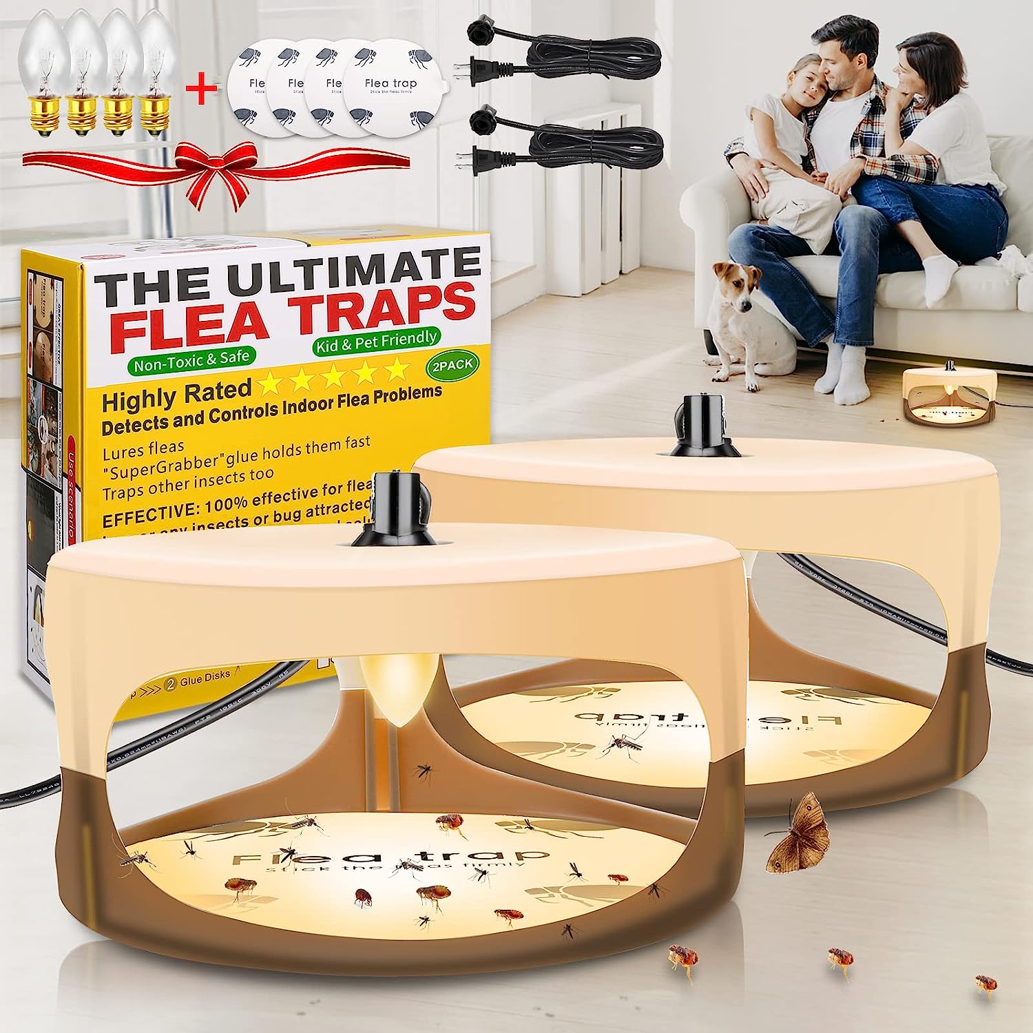 Flea Trap, Sticky Bed Bug Flea Traps Indoor Pest [...]