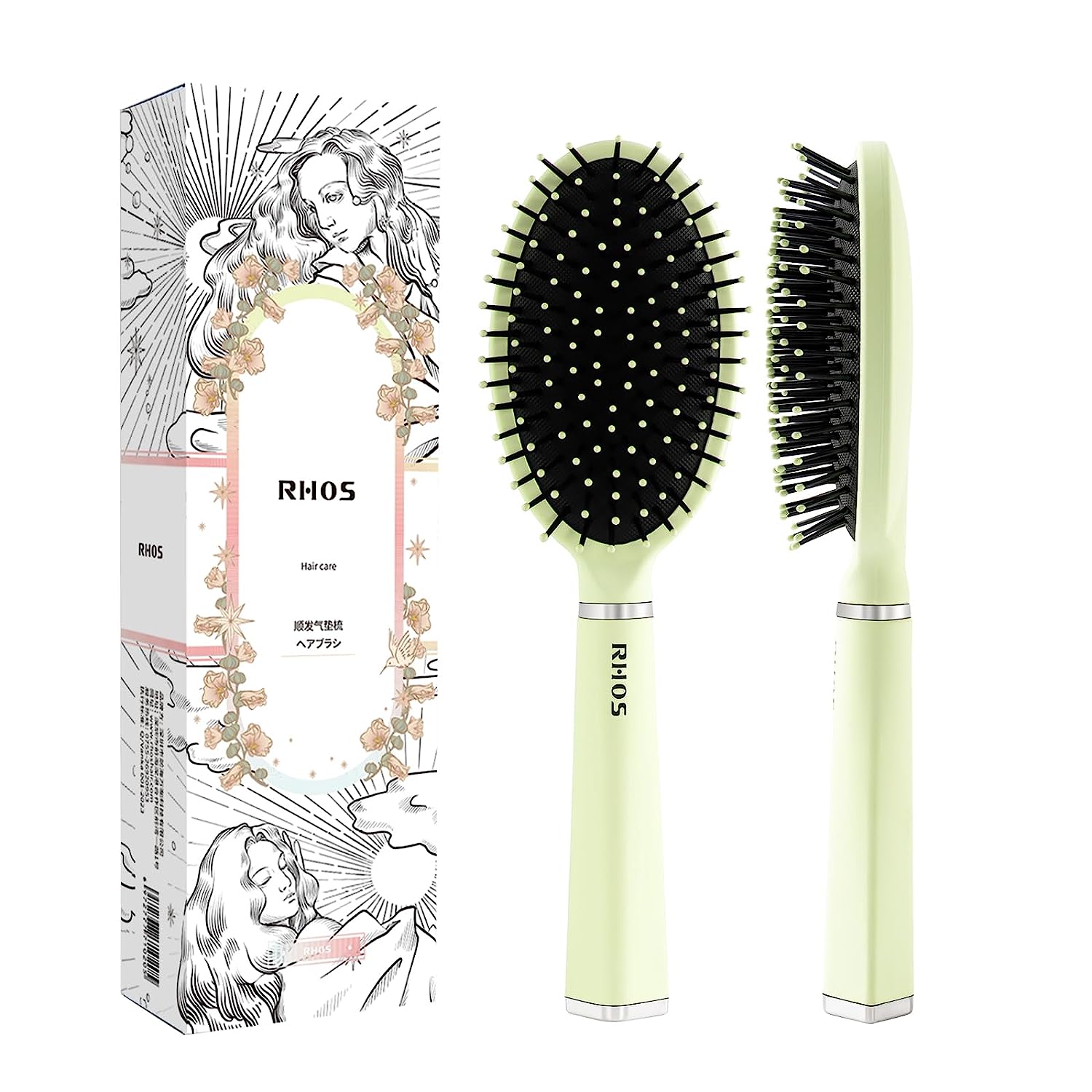 RHOS Detangler Hair Brush for Women-Paddle Hair Brush [...]