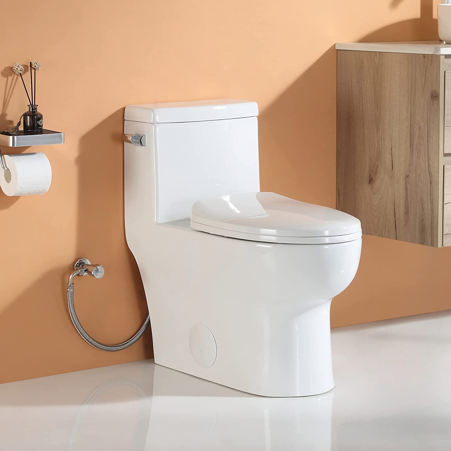 HOROW HR-ST076W One Piece Elongated Toilet with Left- [...]
