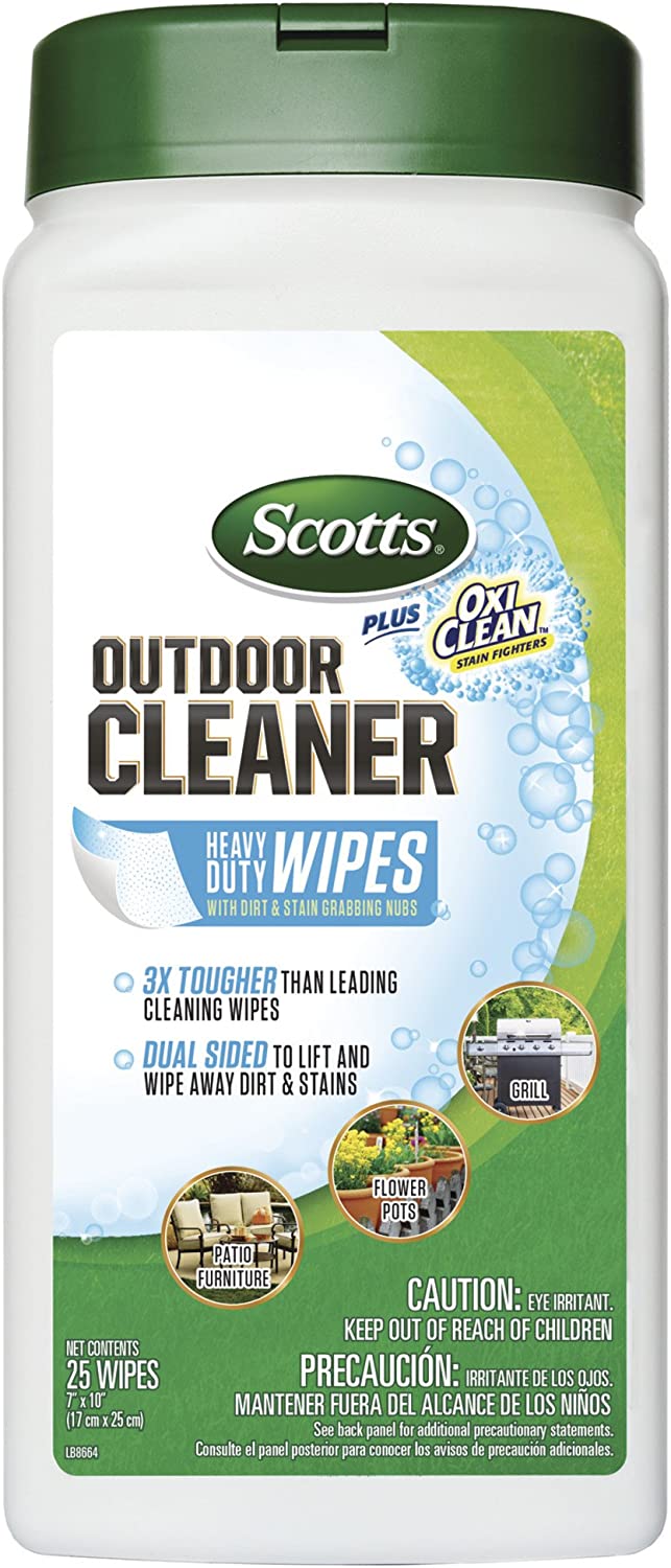 Scotts Outdoor Cleaner Plus OxiClean Heavy Duty Wipes