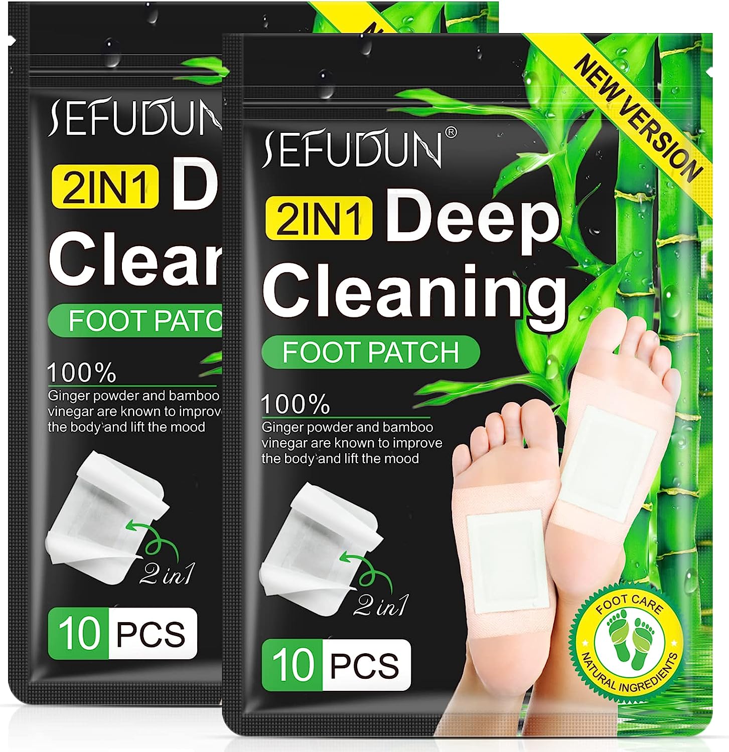 2-in-1 Foot Pads, 20Pcs Upgrade Deep Cleansing Foot [...]