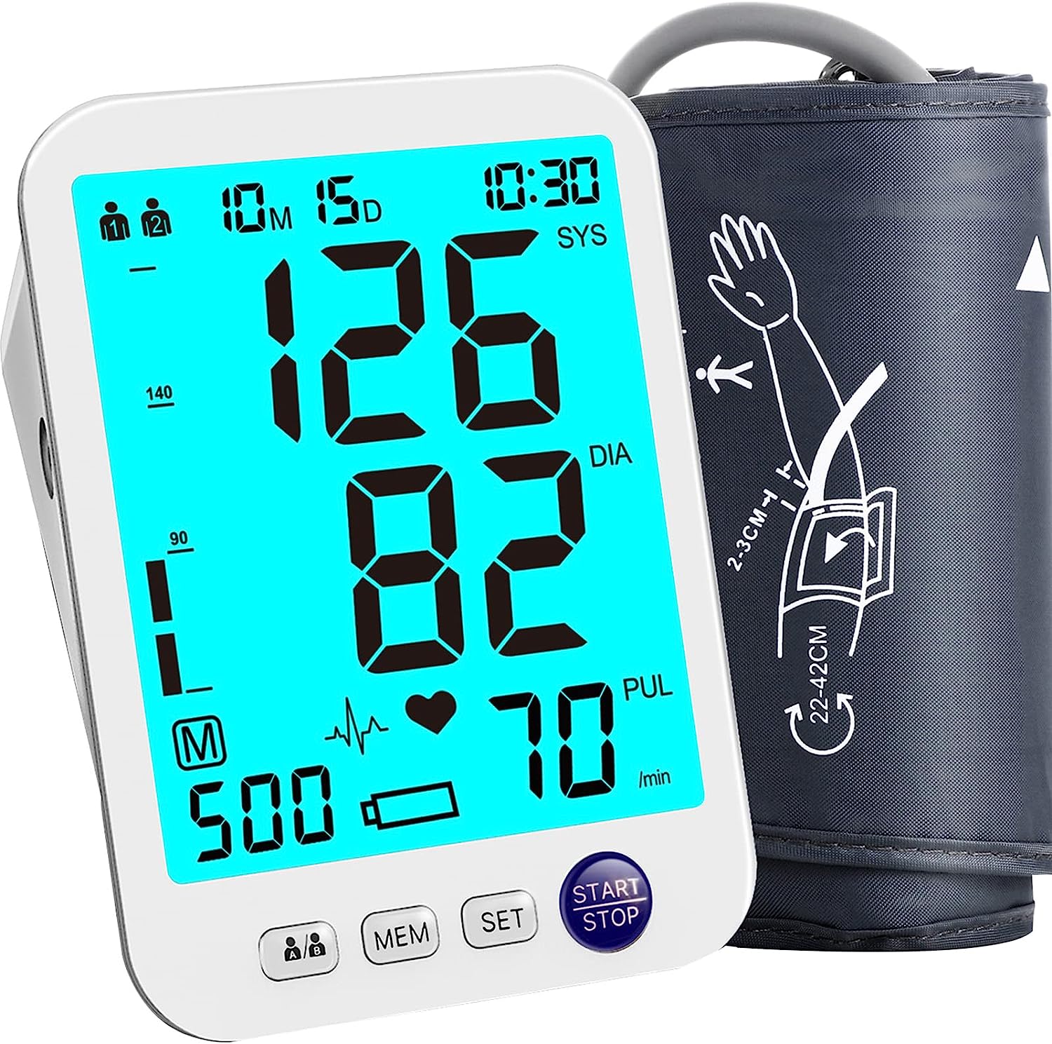 Blood Pressure Monitor Upper Arm Large LED Backlit [...]