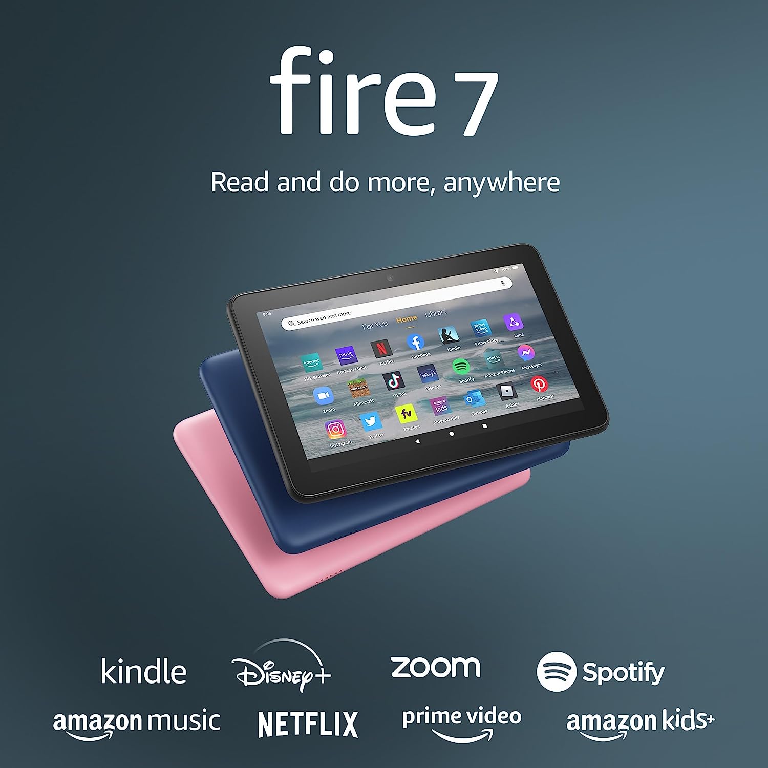 Amazon Fire 7 tablet, 7” display, quad-core processor, [...]