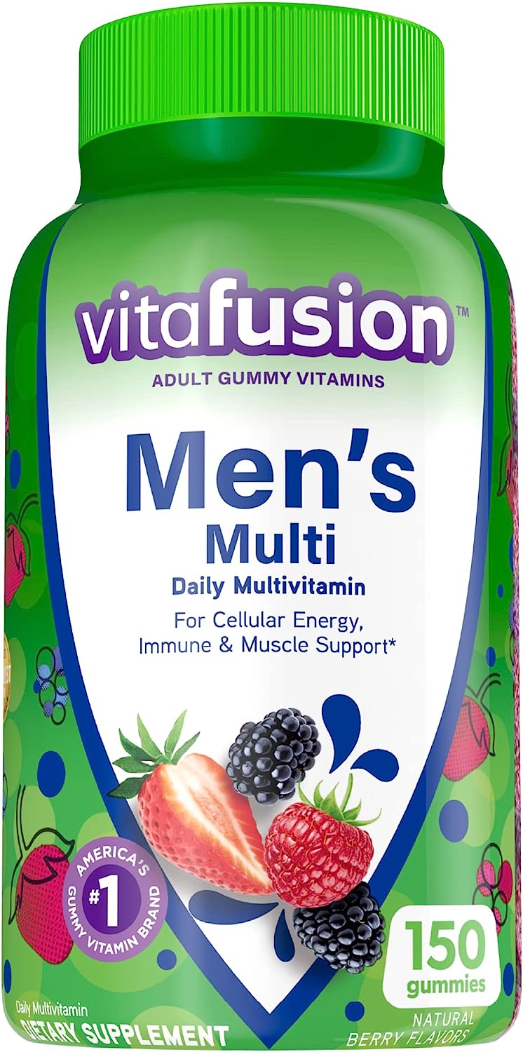vitafusion Adult Gummy Vitamins for Men, Berry [...]