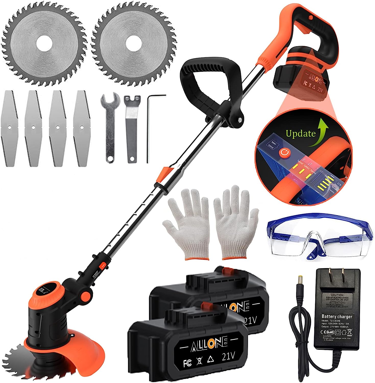 ALLONE Cordless Weed Wacker Battery Powered with Power [...]
