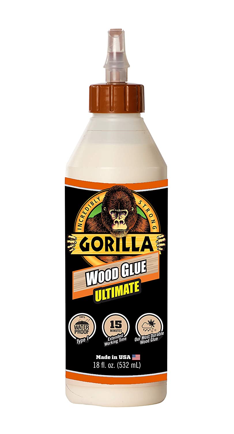 Gorilla Ultimate Waterproof Wood Glue, 18 Ounce, [...]
