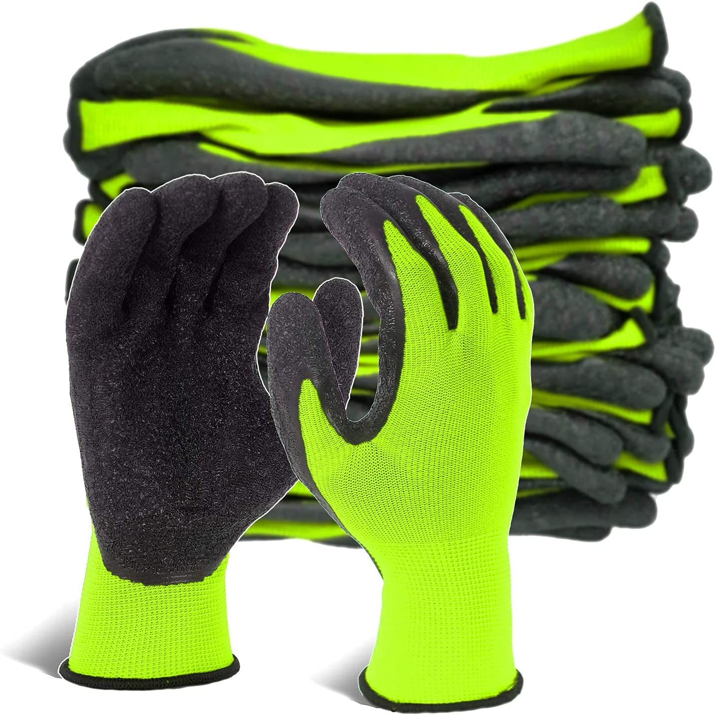 Evridwear Crinkle Latex Rubber Hand Coated Safety Work [...]
