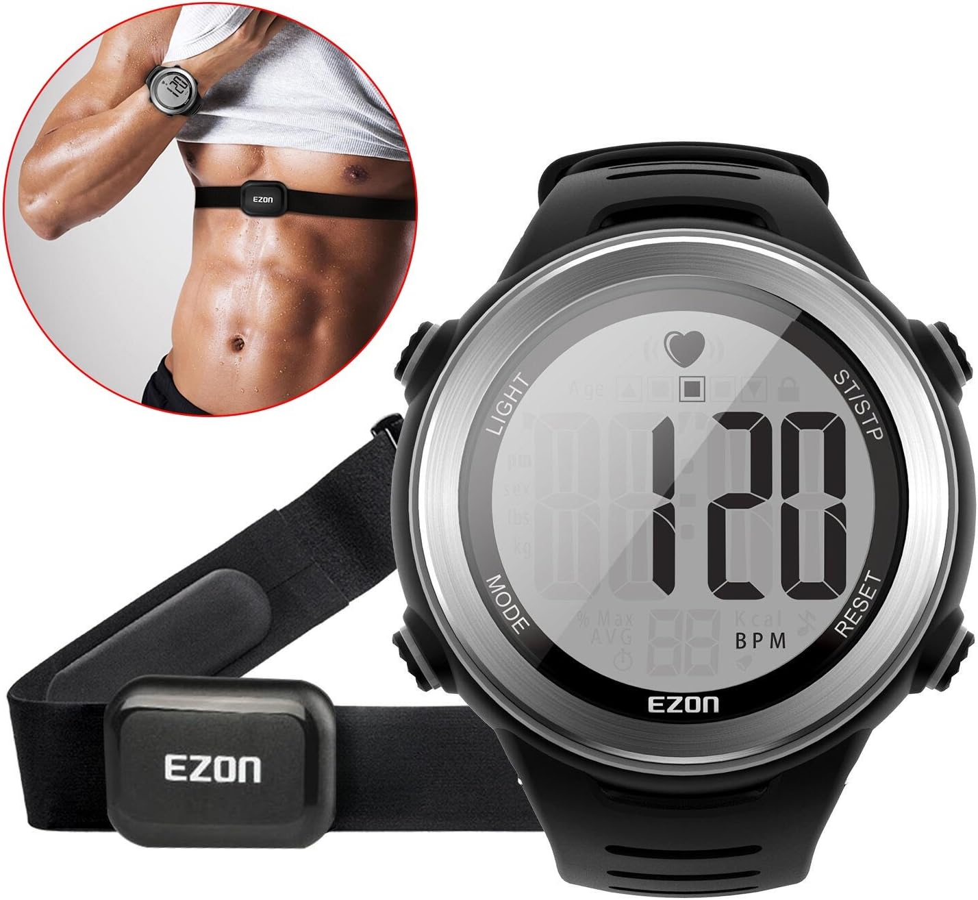 Heart Rate Monitor Watch with Chest Strap,Exercise [...]