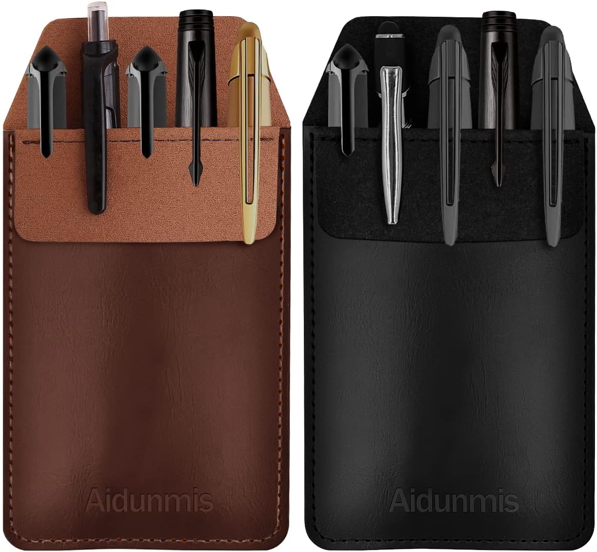 Aidunmis Pocket Protector, 2 Pieces PU Leather Pocket [...]