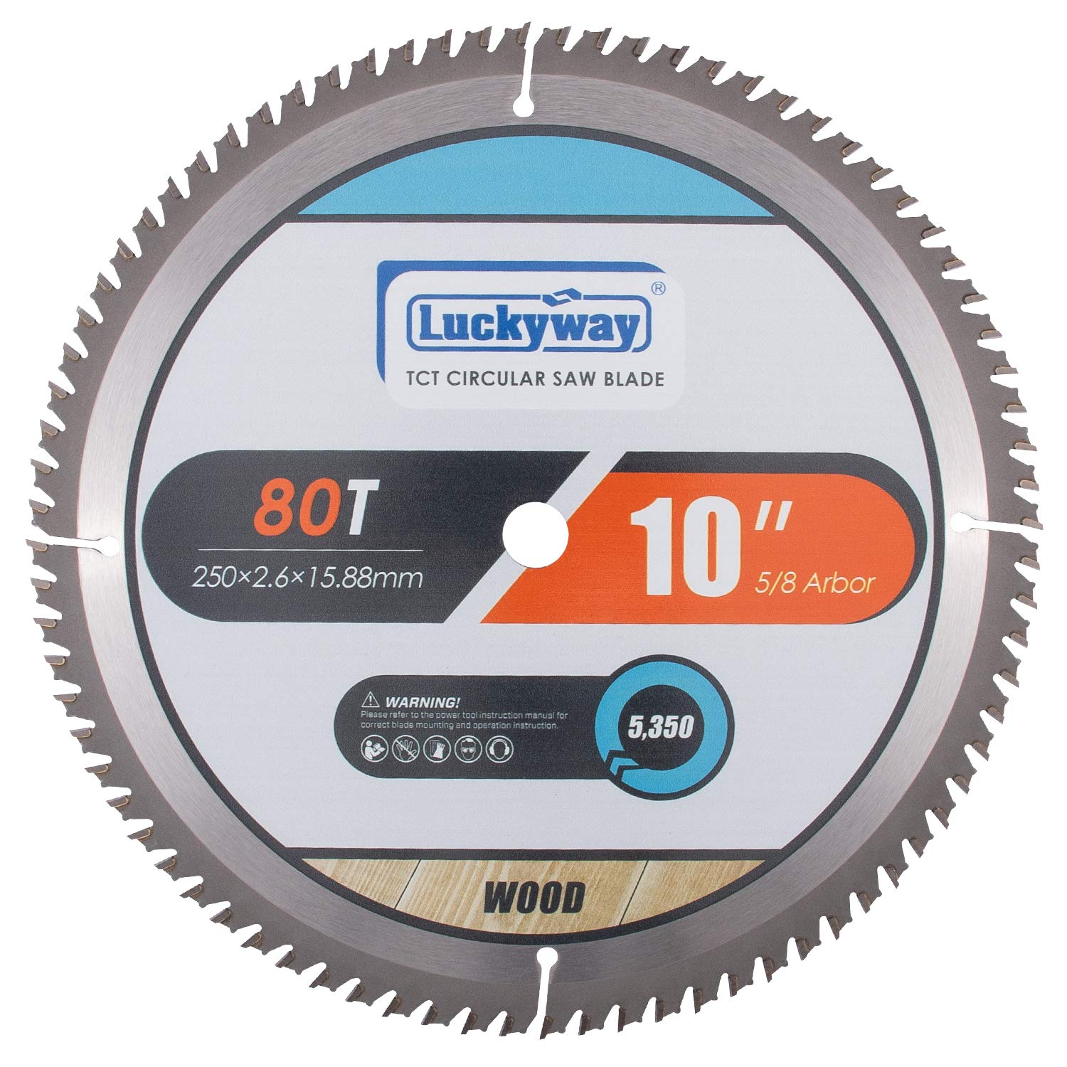 Luckyway 10 Inch Miter/Table Saw Blades 80T with 5/8 [...]