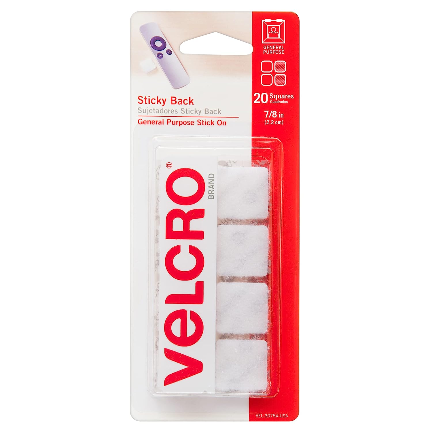 VELCRO Brand Mounting Squares | Pack of 20 | 7/8 Inch [...]