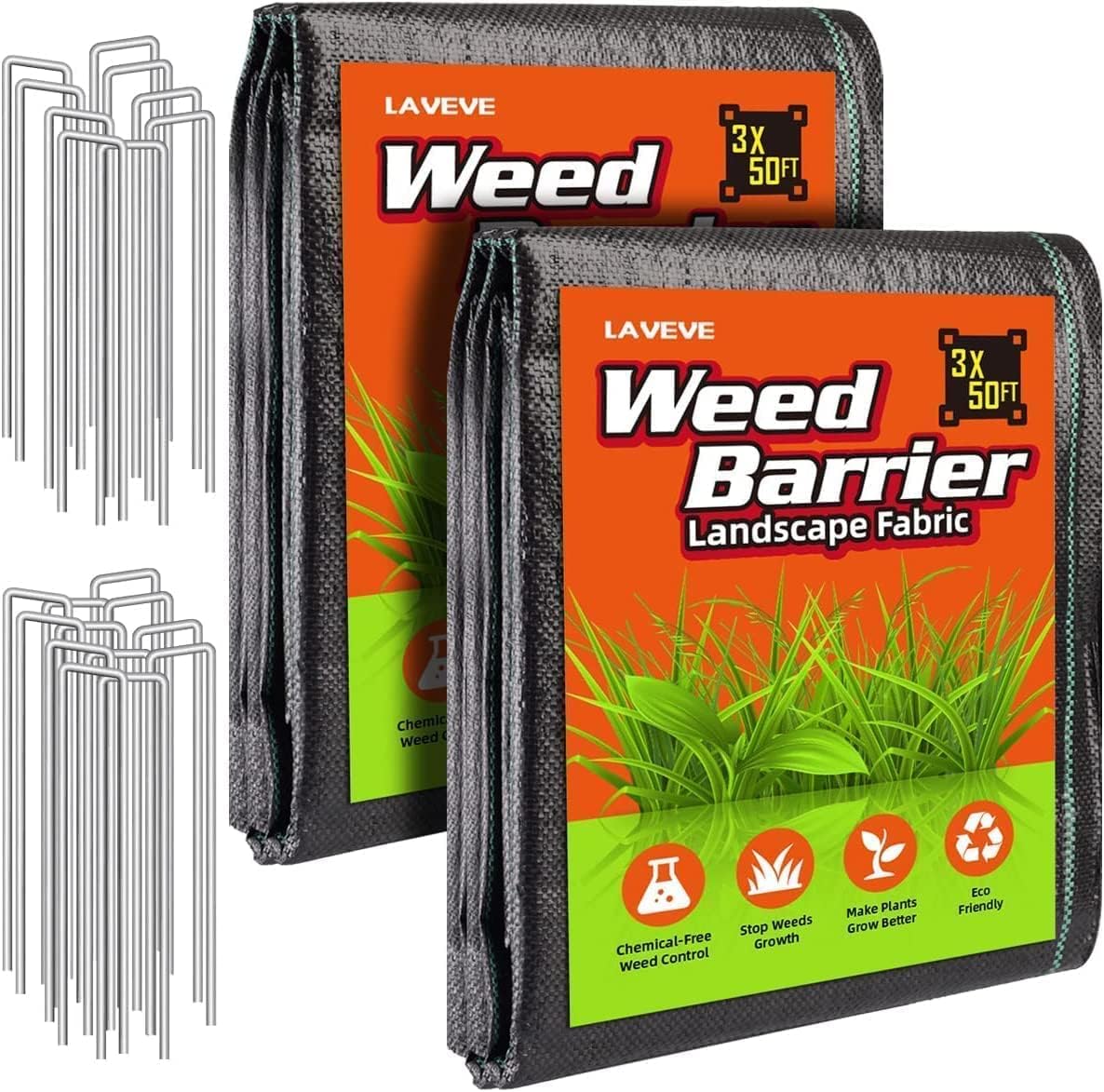 LAVEVE 3FTx 100FT Weed Barrier Landscape Fabric, 3.2oz [...]