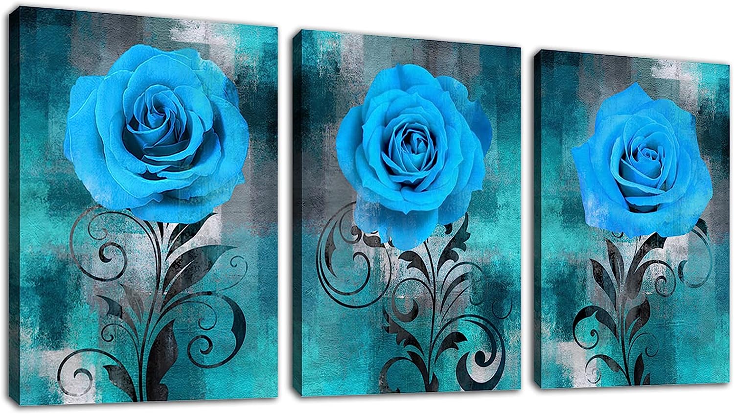 Flower Canvas Wall Art Blue Rose Canvas Pictures [...]